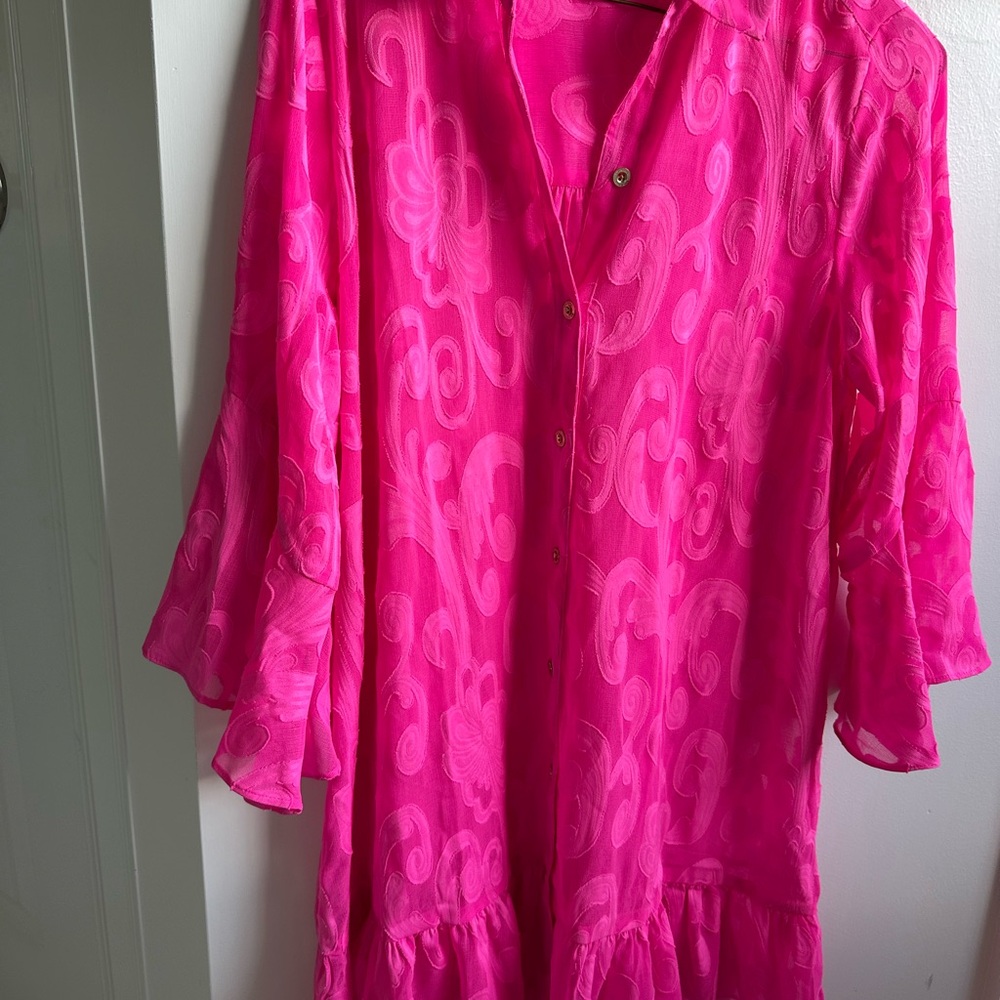 Lilly Pulitzer Fuchsia Swirl Blouse